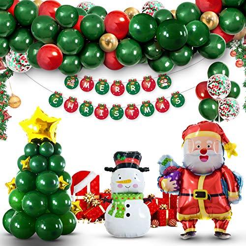 Christmas Decorations Balloon Arch Garland Kit, 87 pcs Xmas Party Supplies Balloon Ornaments Set - Decotree.co Online Shop