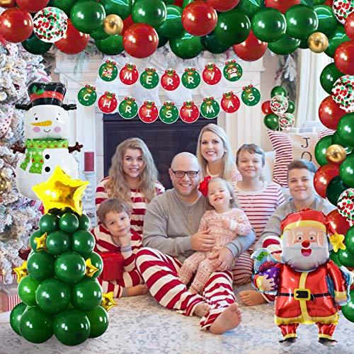 Christmas Decorations Balloon Arch Garland Kit, 87 pcs Xmas Party Supplies Balloon Ornaments Set - Decotree.co Online Shop