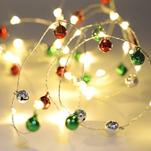 Christmas String Lights 10ft 60 LEDs 60 Jingle Bells Copper Wire with Remote Control for Winter Festival Christmas Eve Evening Gift Party - Decotree.co Online Shop