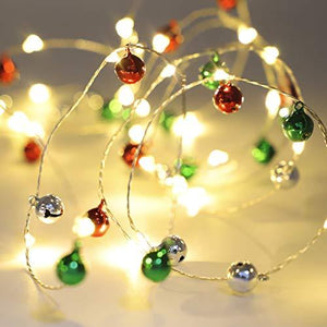 Christmas String Lights 10ft 60 LEDs 60 Jingle Bells Copper Wire with Remote Control for Winter Festival Christmas Eve Evening Gift Party - Decotree.co Online Shop