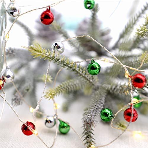 Christmas String Lights 10ft 60 LEDs 60 Jingle Bells Copper Wire with Remote Control for Winter Festival Christmas Eve Evening Gift Party - Decotree.co Online Shop