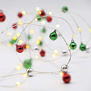 Christmas String Lights 10ft 60 LEDs 60 Jingle Bells Copper Wire with Remote Control for Winter Festival Christmas Eve Evening Gift Party - Decotree.co Online Shop