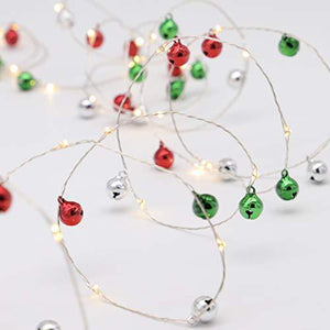 Christmas String Lights 10ft 60 LEDs 60 Jingle Bells Copper Wire with Remote Control for Winter Festival Christmas Eve Evening Gift Party - Decotree.co Online Shop