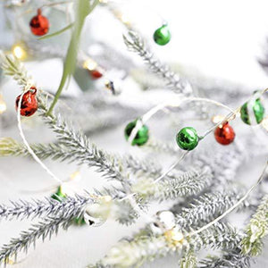 Christmas String Lights 10ft 60 LEDs 60 Jingle Bells Copper Wire with Remote Control for Winter Festival Christmas Eve Evening Gift Party - Decotree.co Online Shop