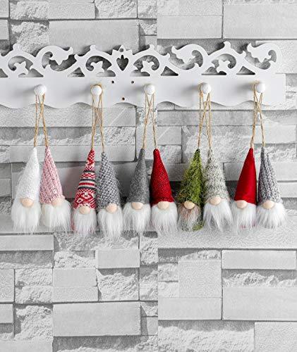 Christmas Tree Hanging Gnomes Ornaments Set of 10, Handmade Santa Elf Hanging Decorations - Decotree.co Online Shop