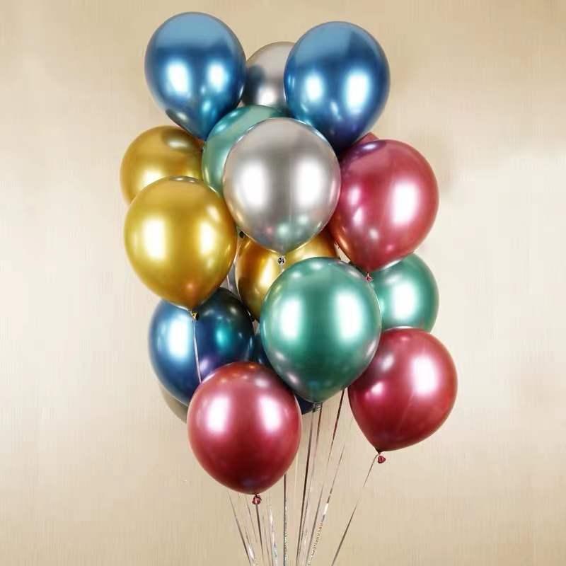 Chrome Balloons - Gold Balloon Set 12 Inch Balloons, Baby Shower Decor, Gold Party Decor, Balloons, Wedding Balloons, Balloon Bouquet - Decotree.co Online Shop