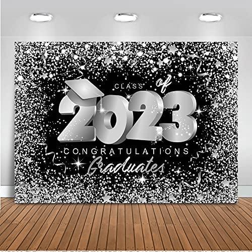 Class of 2023 Backdrop Royal Blue and Gold Glitter Congrats Grad Party Photo Backdrops - Decotree.co Online Shop