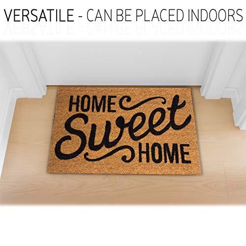 Coco Coir Door Mat with Heavy Duty Backing, Home Sweet Home Doormat, Easy to Clean Entry Mat, Beautiful Color and Sizing for Outdoor and Indoor uses - Decotree.co Online Shop