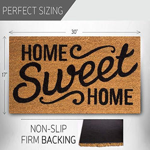 Coco Coir Door Mat with Heavy Duty Backing, Home Sweet Home Doormat, Easy to Clean Entry Mat, Beautiful Color and Sizing for Outdoor and Indoor uses - Decotree.co Online Shop