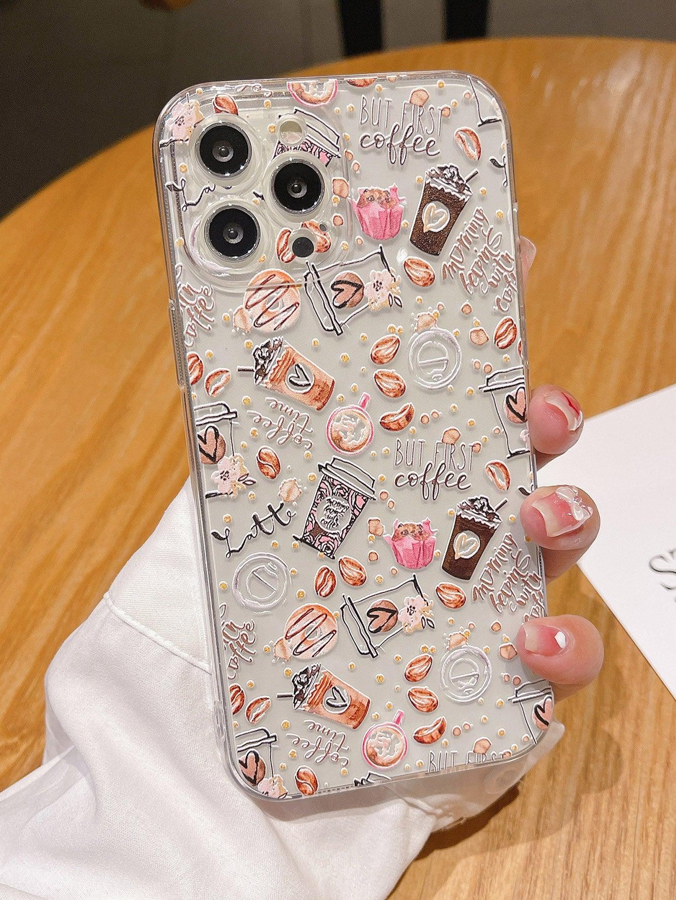 Coffee Pattern Phone Case - Decotree.co Online Shop