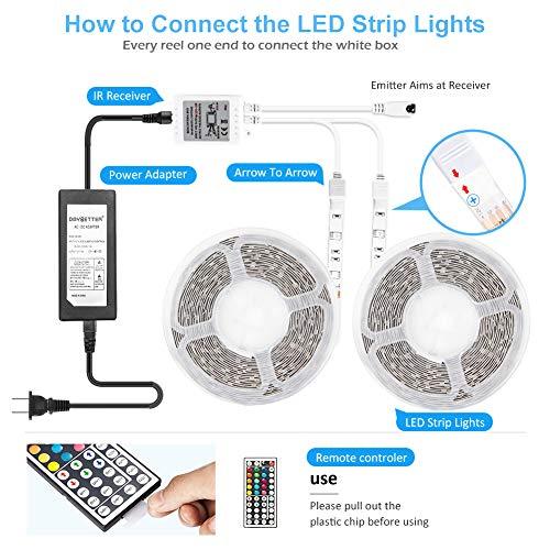 Color Changing Led Strip Lights, Led Lights with 44 Keys Remote and Power Supply for Bedroom Decoration - Decotree.co Online Shop