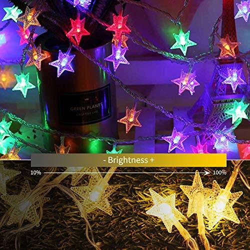 Color Changing Star String Lights Plug in - 33 Feet 100 Led Star Fairy Lights with Remote and Timer - Decotree.co Online Shop