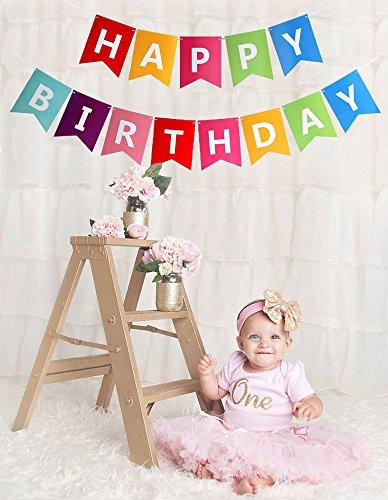 Colorful Happy Birthday Banner Bunting - Decotree.co Online Shop
