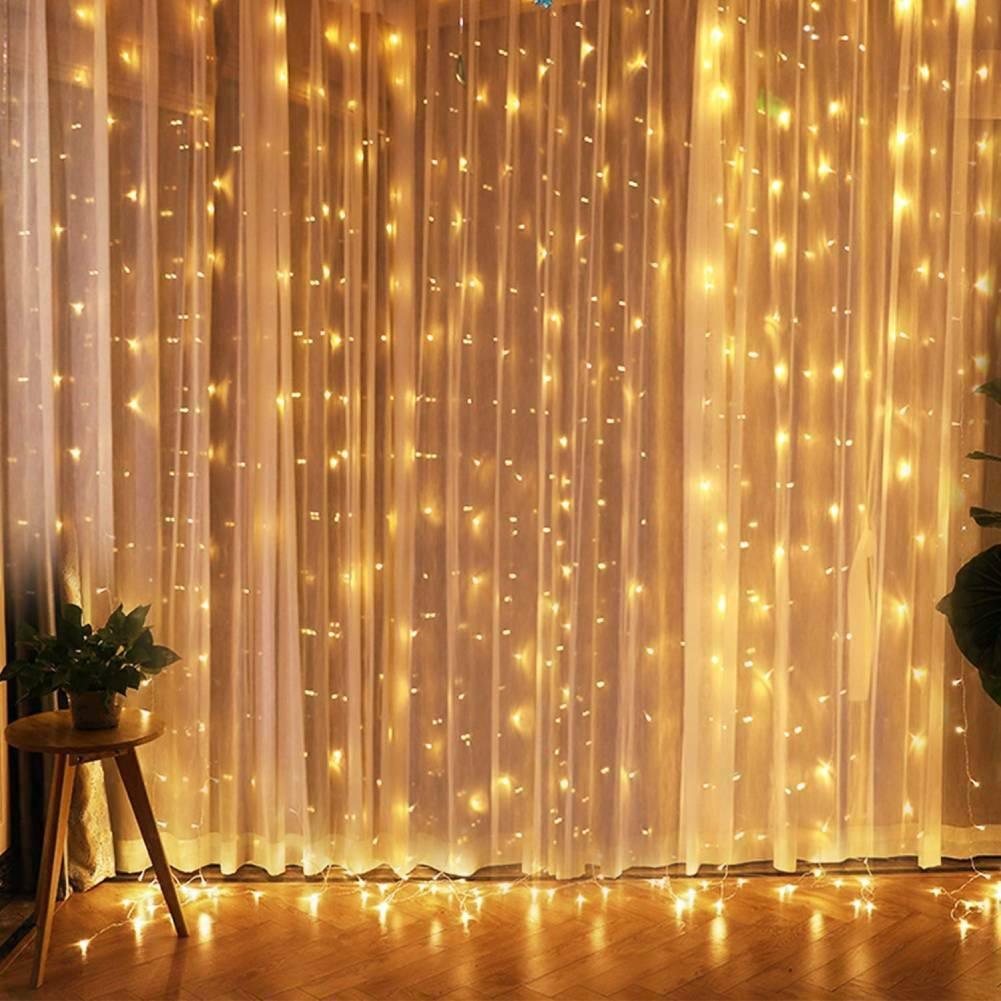 Curtain Lights with Remote, 8 Modes Curtain String Lights for Party - Decotree.co Online Shop