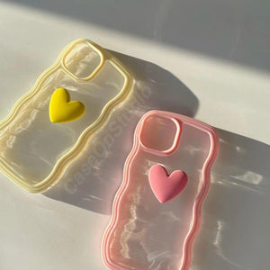 Cute Heart Wave iPhone 14 13 12 11 Pro Max case iPhone 13 12 mini case iPhone XS Max Case iPhone XR case - Decotree.co Online Shop