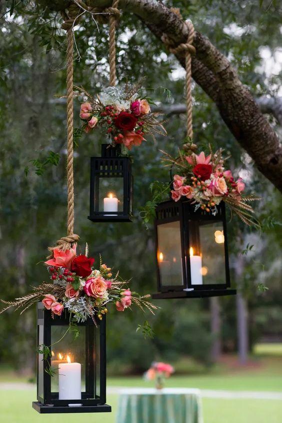 Decorative Lanterns Candle Light Candles 9" for Wedding Reception - Decotree.co Online Shop