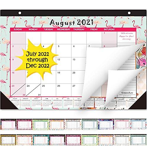 Desk Calendar 2021-2022: Large Monthly Pages 17 x 11-1/2 Inches Runs from July 2021 Through December - Decotree.co Online Shop