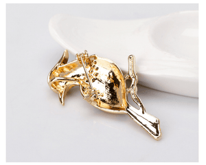 Dripping Oil Painted Wild Animal Bird Corsage Brooch - Decotree.co Online Shop