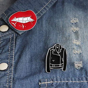 Enamel Lapel Brooches Pin Set, 6pcs Urban Beauty Series Brooch, Fashionable Cartoon Pins for Backpacks Clothes Bags - Decotree.co Online Shop