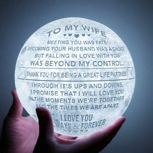 Engraved 3D Moon Lamp Gifts Wedding Anniversary for Wife ,to My Wife Gifts from Husband - Decotree.co Online Shop