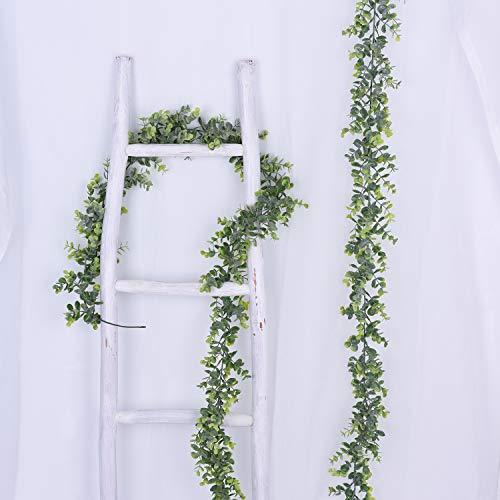 Faux Eucalyptus Garland Plant, 2 Pack Artificial Vines Hanging Eucalyptus Leaves Greenery Garland for Wedding Backdrop Arch - Decotree.co Online Shop