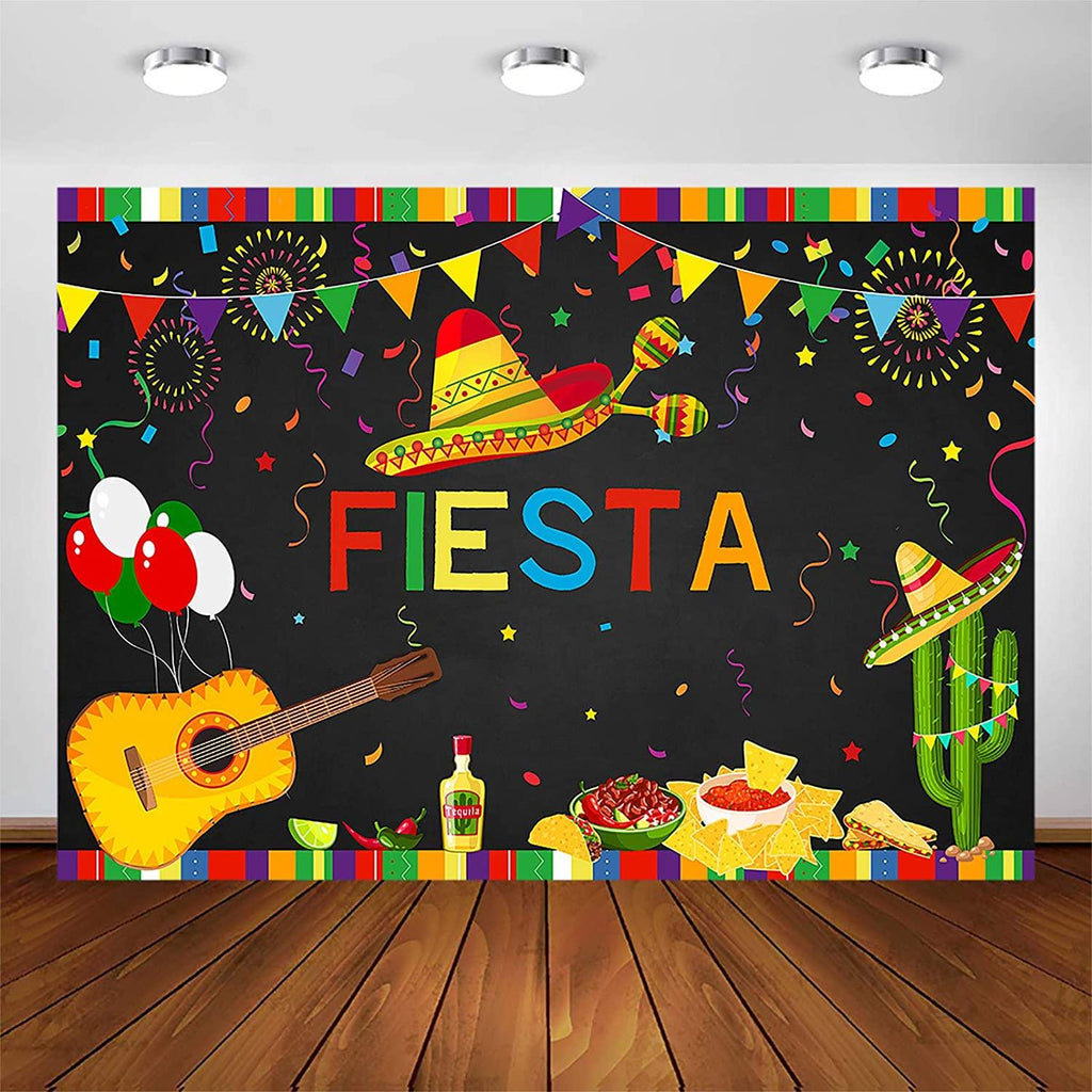 Fiesta Birthday Backdrop Mexican Fiesta Themed 1st Birthday Photo Booth Background 7x5ft - Decotree.co Online Shop