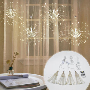 Firework Lights, Starburst Lights LED Copper Wire Fireworks Lights Fairy Lights Christmas Fireworks Hanging Dimmable String - Decotree.co Online Shop