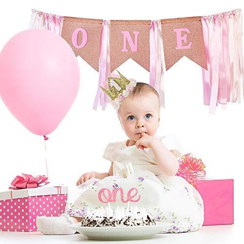 First Birthday Decoration for Girl, First Birthday Crown, First Party Decoration and Cake Topper - Decotree.co Online Shop