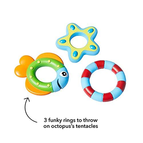 Floating Purple Octopus with 3 Hoopla Rings Interactive Bath Toy - Decotree.co Online Shop