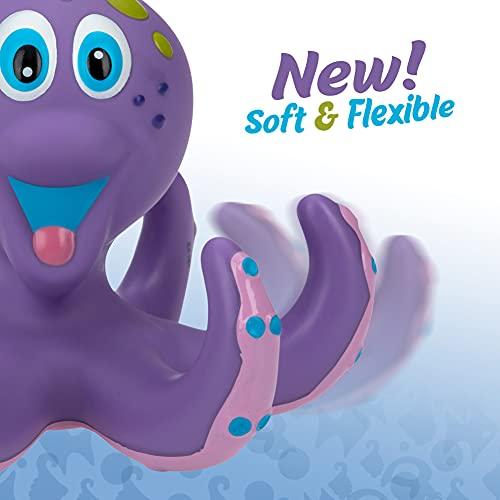 Floating Purple Octopus with 3 Hoopla Rings Interactive Bath Toy - Decotree.co Online Shop