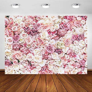 Floral Backdrop for Parties Photoshoot Pink Rose Flowers Wedding Birthday Party Photography Background - Decotree.co Online Shop