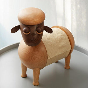 Funny Sheep Wooden Tissue Box Cover, Tissue Box Holder - Decotree.co Online Shop