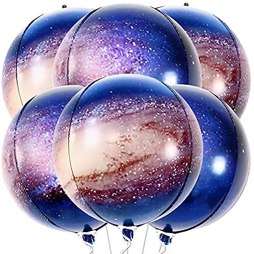 Galaxy Balloons for Galaxy Party Decorations, Galaxy Party Supplies | Large 22 Inch 360 Round Sphere 4D Space Balloons for Galaxy Birthday Party - Decotree.co Online Shop