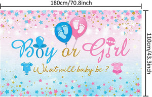 Gender Reveal Party Supplies Gender Reveal Background Boy or Girl Backdrop Blue Pink - Decotree.co Online Shop