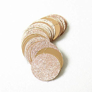 Glitter Champagne Gold Decorations Paper Circle Dots Garland Party Streamers Bunting Backdrop Hanging Decor Banner for weddings - Decotree.co Online Shop