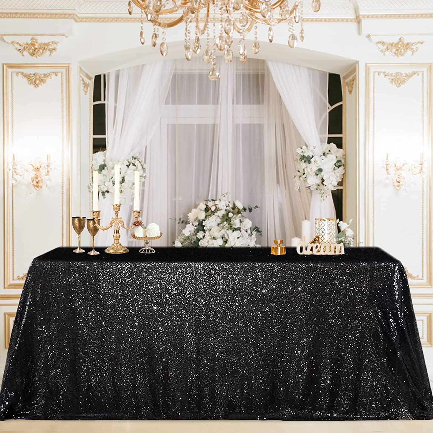 Glittery Sequin Table Runner Sequin Fabric Tablecloth for Wedding Reception - Decotree.co Online Shop