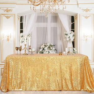 Glittery Sequin Table Runner Sequin Fabric Tablecloth for Wedding Reception - Decotree.co Online Shop