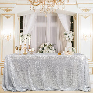 Glittery Sequin Table Runner Sequin Fabric Tablecloth for Wedding Reception - Decotree.co Online Shop