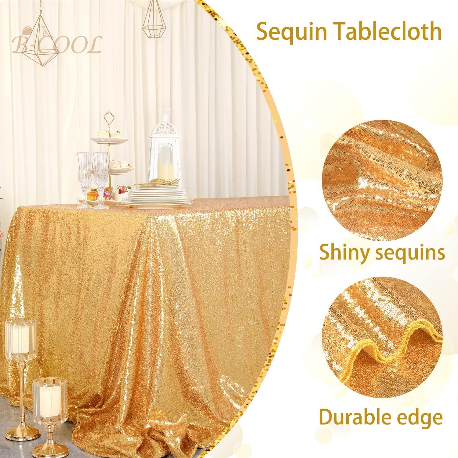 Glittery Sequin Table Runner Sequin Fabric Tablecloth for Wedding Reception - Decotree.co Online Shop