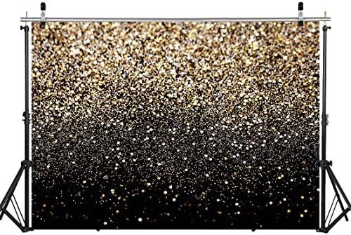 Gold Backdrop Glitter Backdrop Gold Spots Backdrop Black and Gold Backdrop Wedding Backdrop - Decotree.co Online Shop