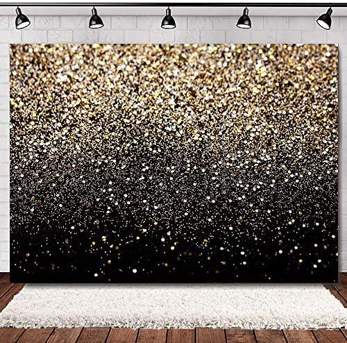 Gold Backdrop Glitter Backdrop Gold Spots Backdrop Black and Gold Backdrop Wedding Backdrop - Decotree.co Online Shop