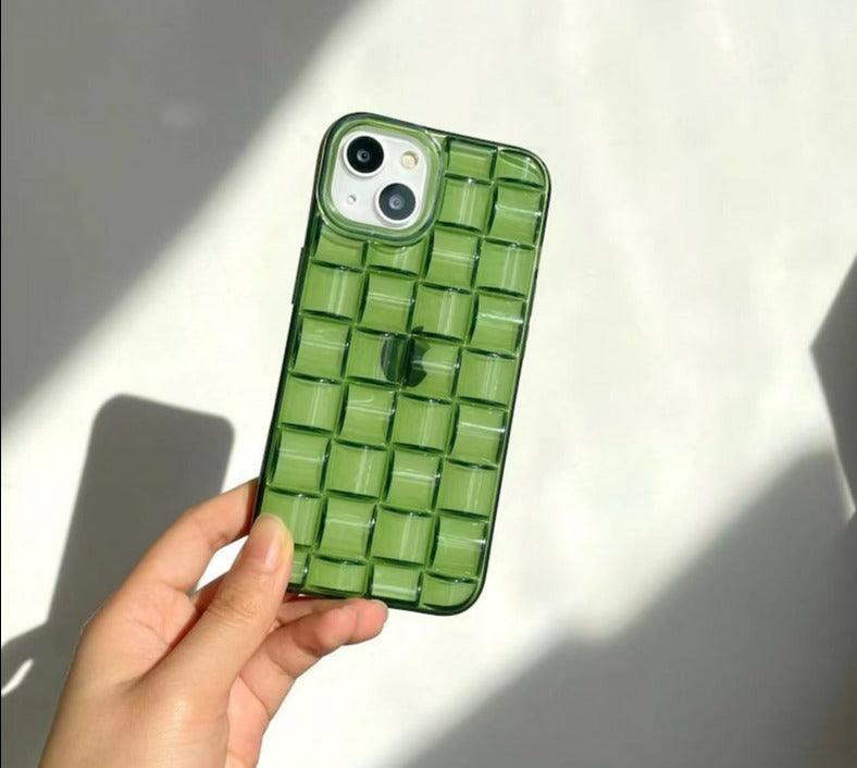 Green Weave Texture iPhone 14 13 12 11 Pro Max case iPhone 13 12 mini case iPhone XS Max Case iPhone XR iPhone 7 8 14 Plus iPhone SE Case - Decotree.co Online Shop