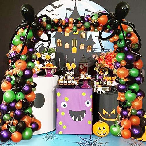 Halloween Balloon Garland Arch kit 227 Pieces with Halloween Spider Web and Bat, Maple Leaf, Eyes Stickers, - Decotree.co Online Shop