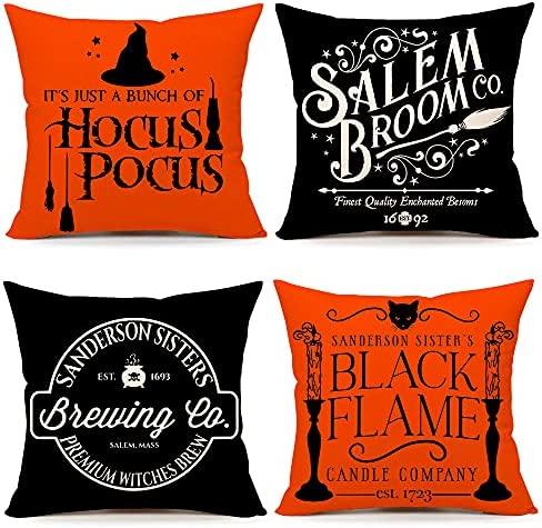 Halloween Decor Pillow Covers 18x18 Set of 4 Halloween Decorations - Decotree.co Online Shop