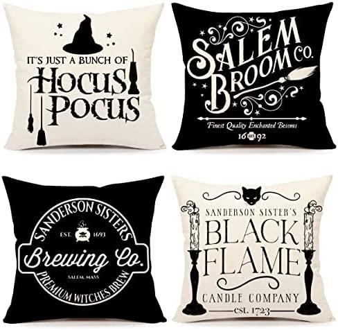 Halloween Decor Pillow Covers 18x18 Set of 4 Halloween Decorations - Decotree.co Online Shop