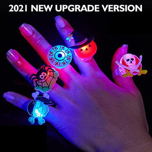 Halloween Treats 50pcs Halloween LED Ring Light Up Rings Halloween Toys - Decotree.co Online Shop