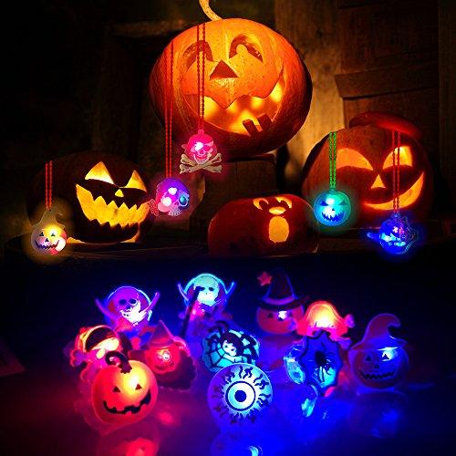 Halloween Treats 50pcs Halloween LED Ring Light Up Rings Halloween Toys - Decotree.co Online Shop