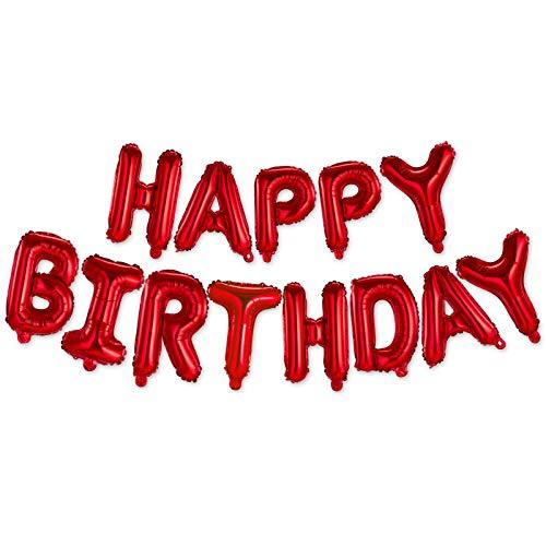 Happy Birthday Banner (3D Red) Mylar Foil Letters | Inflatable Party Decor and Event Decorations for Kids and Adults | Reusable, Ecofriendly Fun - Decotree.co Online Shop