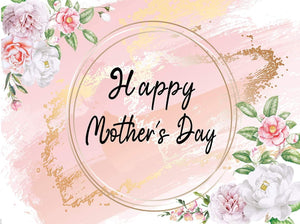 Happy Mother's Day Backdrop Pink Flower Background Mother Festival Party Decoration Banner - Decotree.co Online Shop