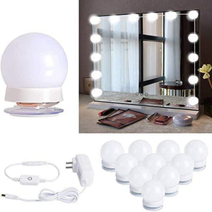 Hollywood Style Led Vanity Mirror Lights Kit with 10 Dimmable Light Bulbs for Makeup Dressing Table - Decotree.co Online Shop